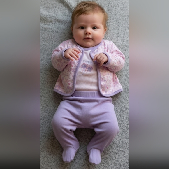 Baby girl three piece set - Picture 1 of 7